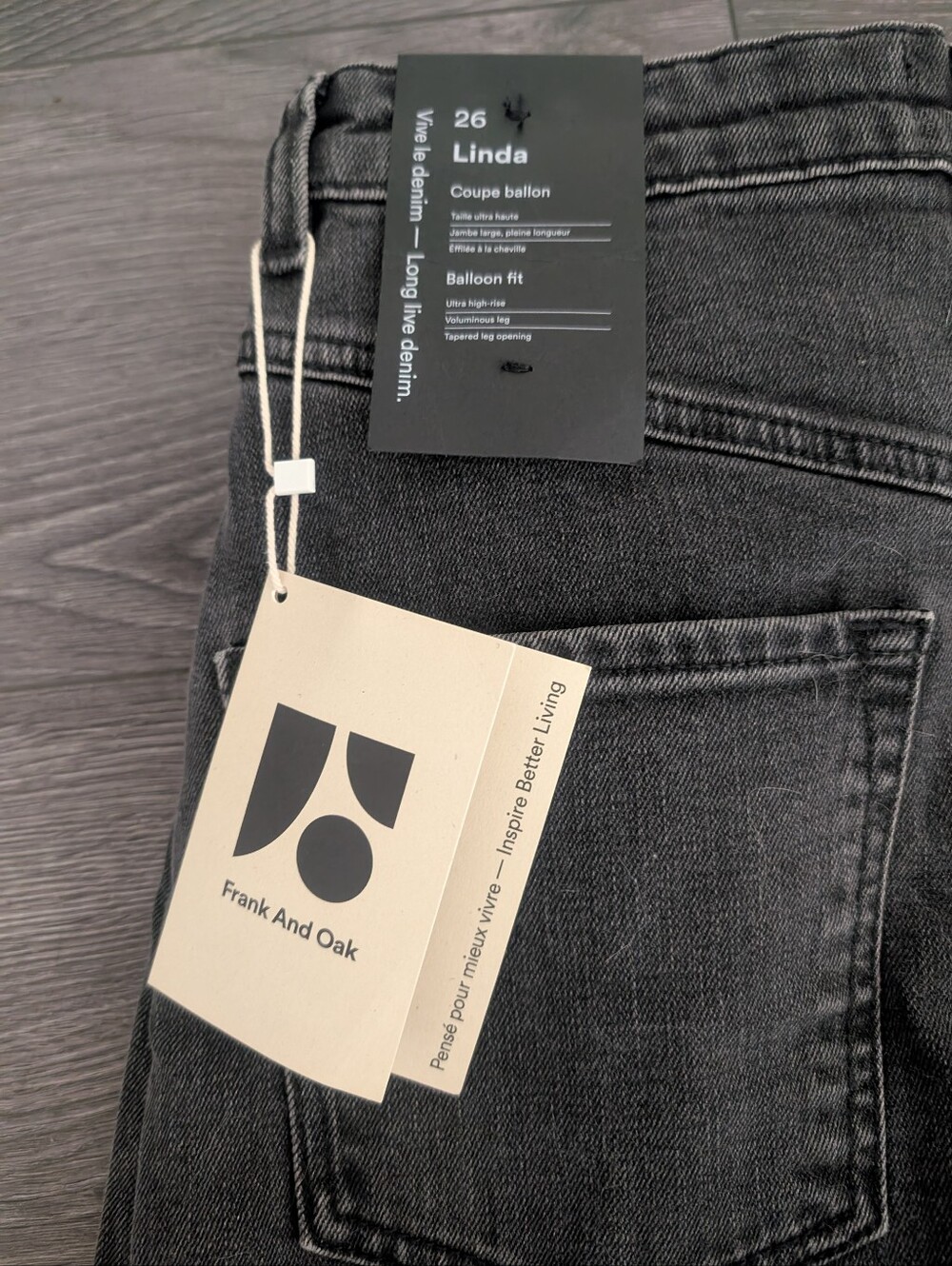 Frank & Oak Black Jeans - Linda